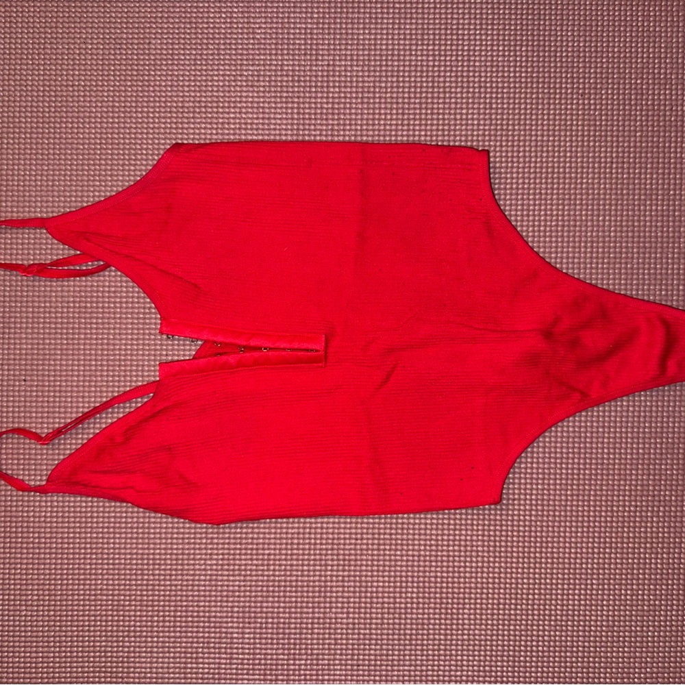 Fashion Nova Red Bodysuit One Piece